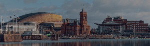 Panoramic view of the Cardiff Bay - Cardiff, Wales